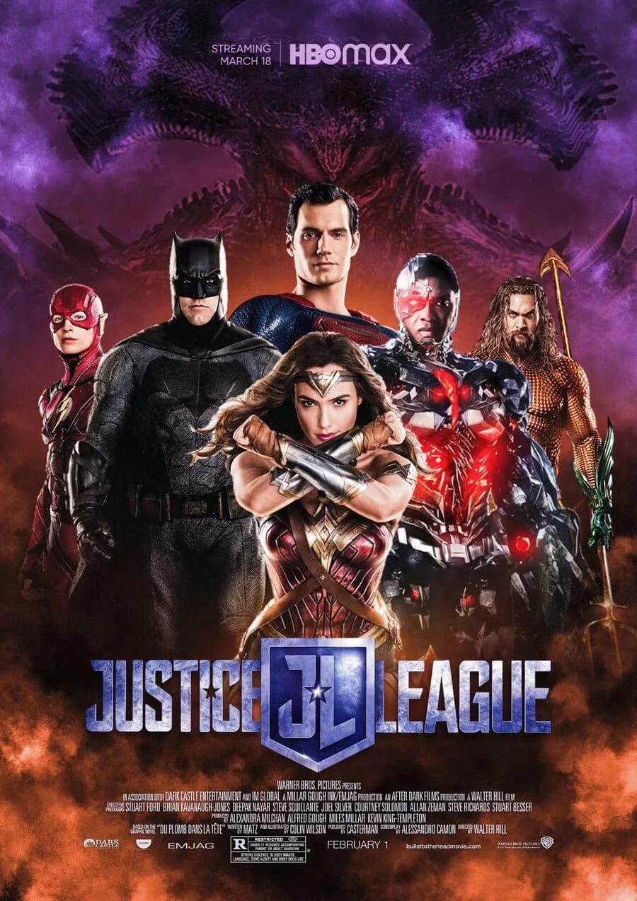 Poster phim Justice League với nhóm siêu anh hùng