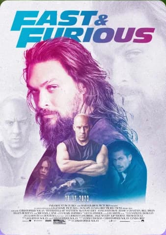 Poster phim Fast & Furious với dàn diễn viên
